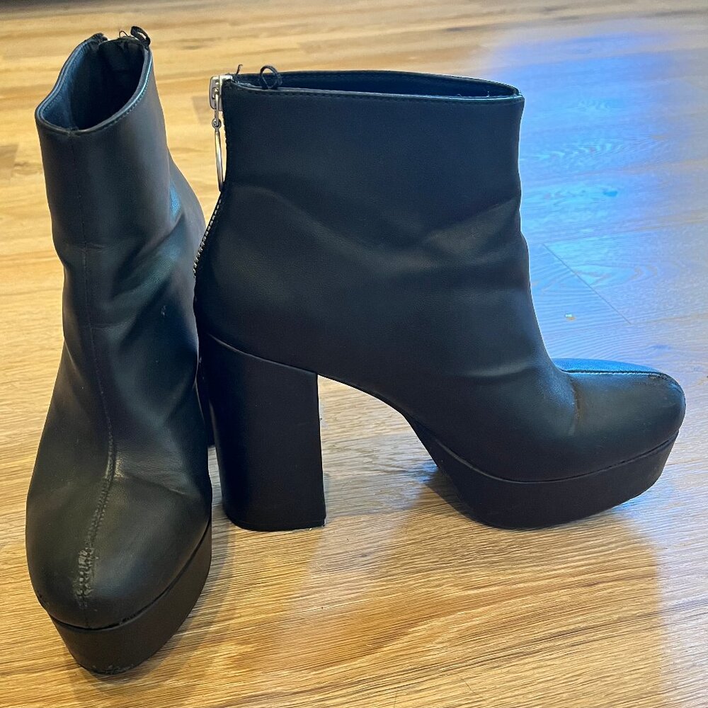 Divided Platform Ankle Boots